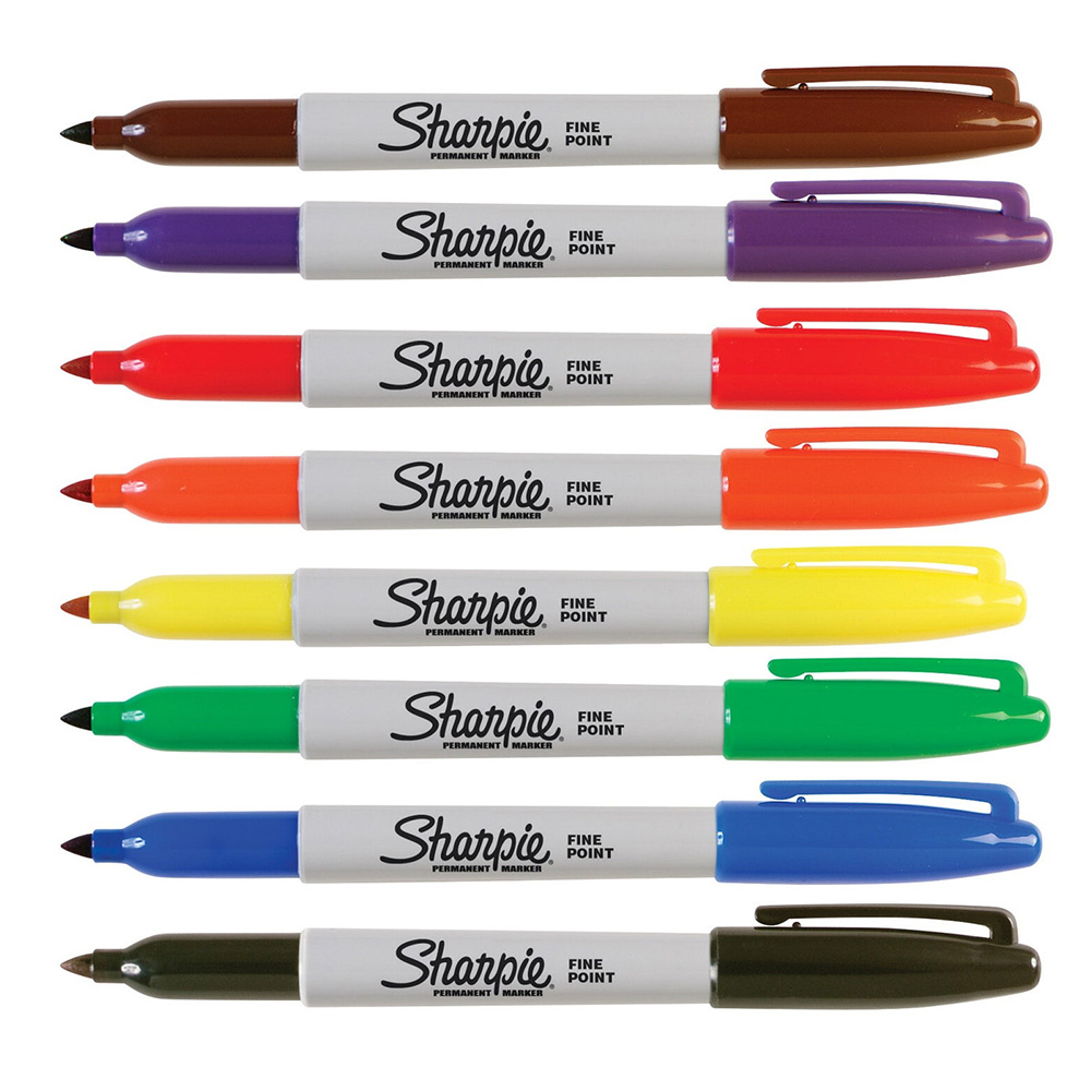 Bút Lông Vẽ Trên Mọi Chất Liệu Sharpie Fine Point - Hộp 8 Màu