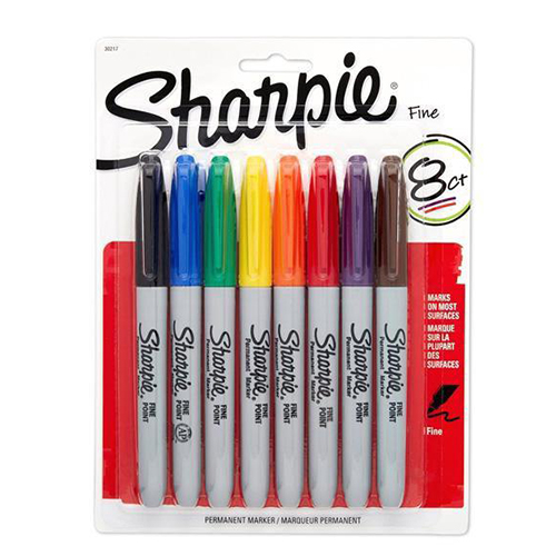 Bút lông dầu Sharpie Fine Point - Vỉ 08 Màu