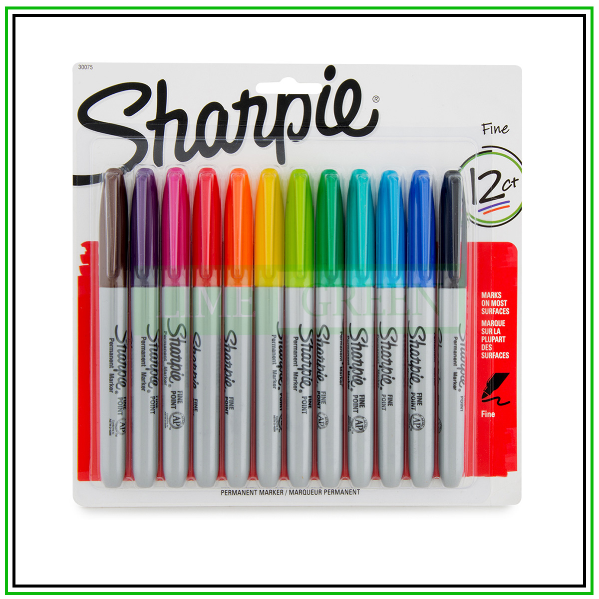 Bút lông dầu Sharpie Fine Point - Vỉ 12 Màu