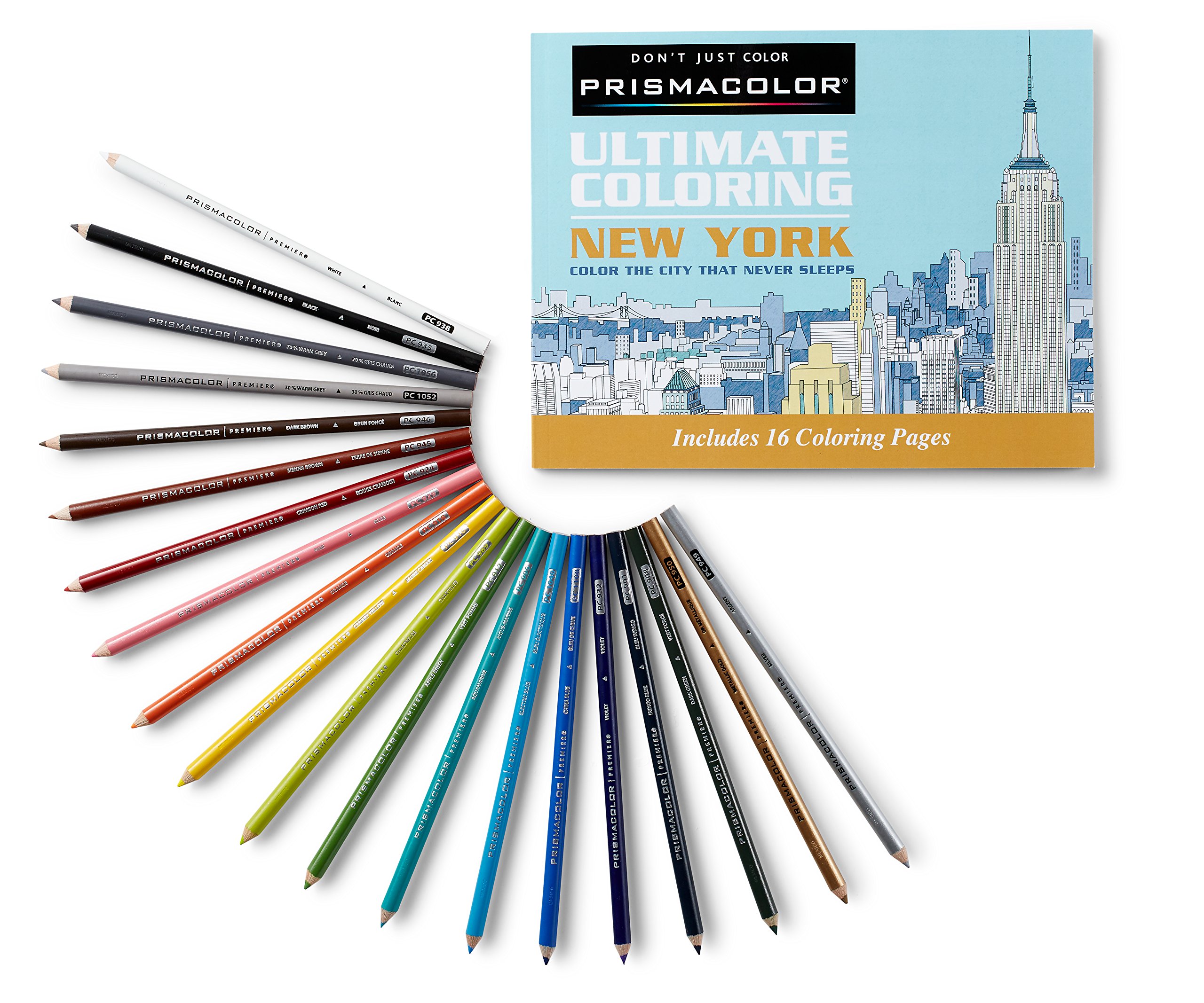 21 Màu Chì Của Bộ Sản Phẩm Prismacolor Premier Soft Core Adult Coloring Book Kit