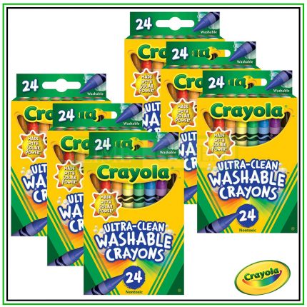 Crayola Ultra-Clean Washable Crayon Set, 24 Colors