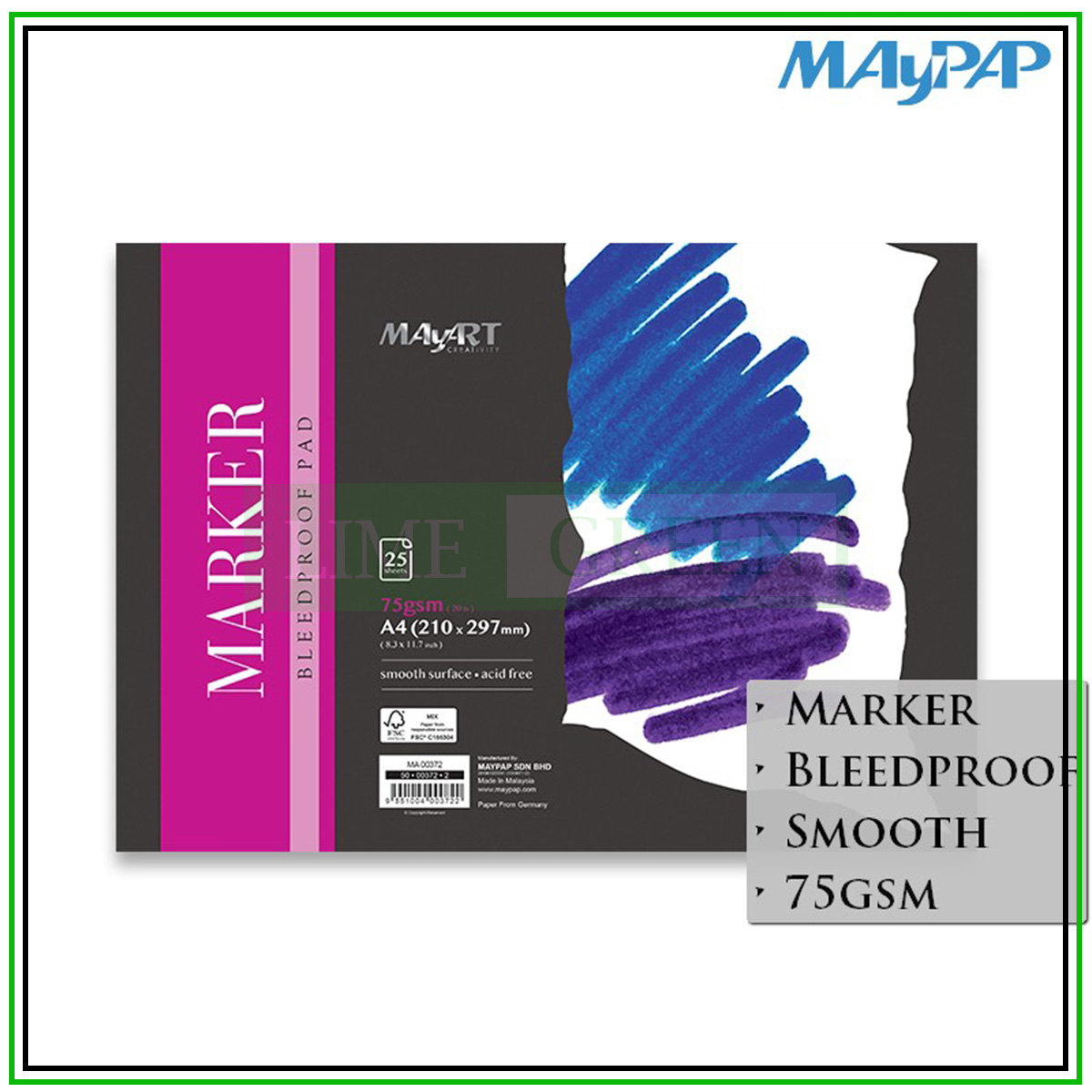 MayArt Marker Bleedproof Pad 75gsm 25s (A4) MayArt Marker Bleedproof Pad 75gsm - 25s (A4)