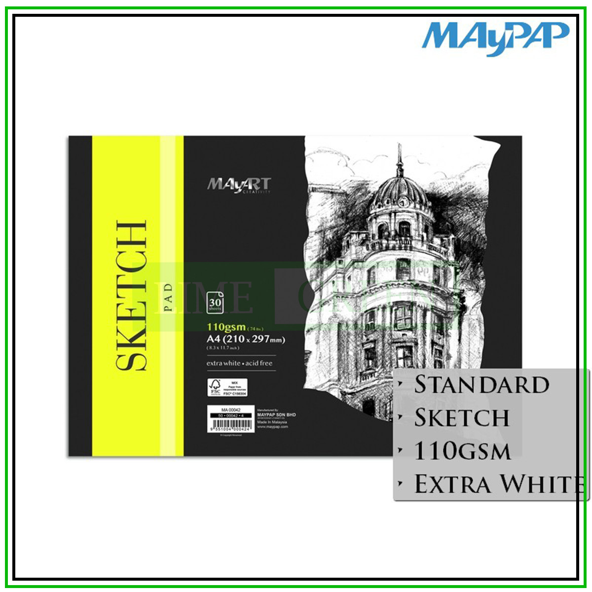 MayArt Sketch Pad 110gsm 30s (A4) MayArt Sketch Pad 110gsm - 30s (A4)