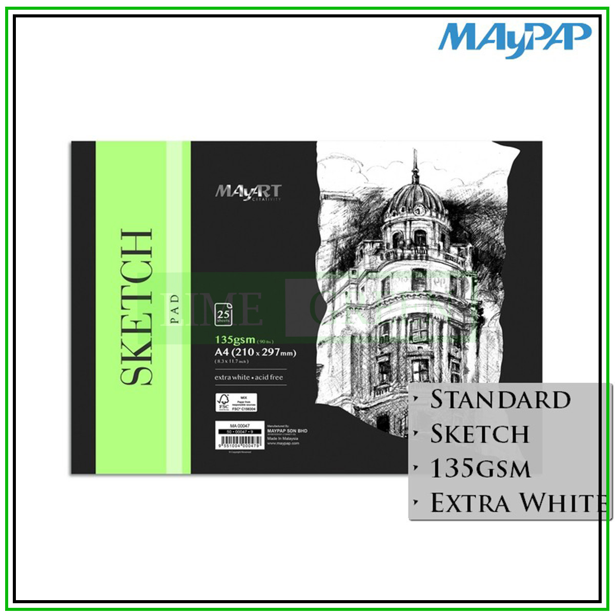 MayArt Sketch Pad 135gsm 25s (A4) MayArt Sketch Pad 135gsm - 25s (A4)